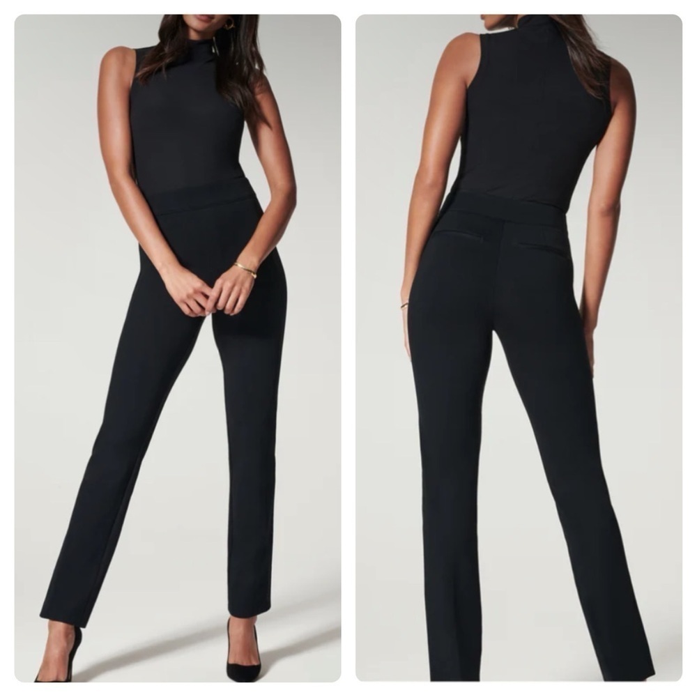 Spanx The Perfect Pant Slim Straight Black Size Small